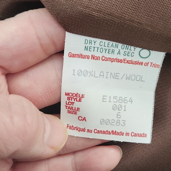 Moda Petite 100% Wool Pencil Skirt, Military Green Brown Tone, Women's Size 6 - Picture 8 of 14